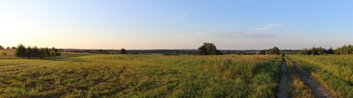 Panorama į šiaurę nuo Dusetų kapinių